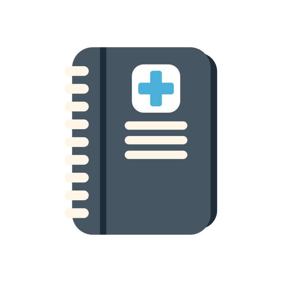 Medical record book representing healthcare and patient information vector