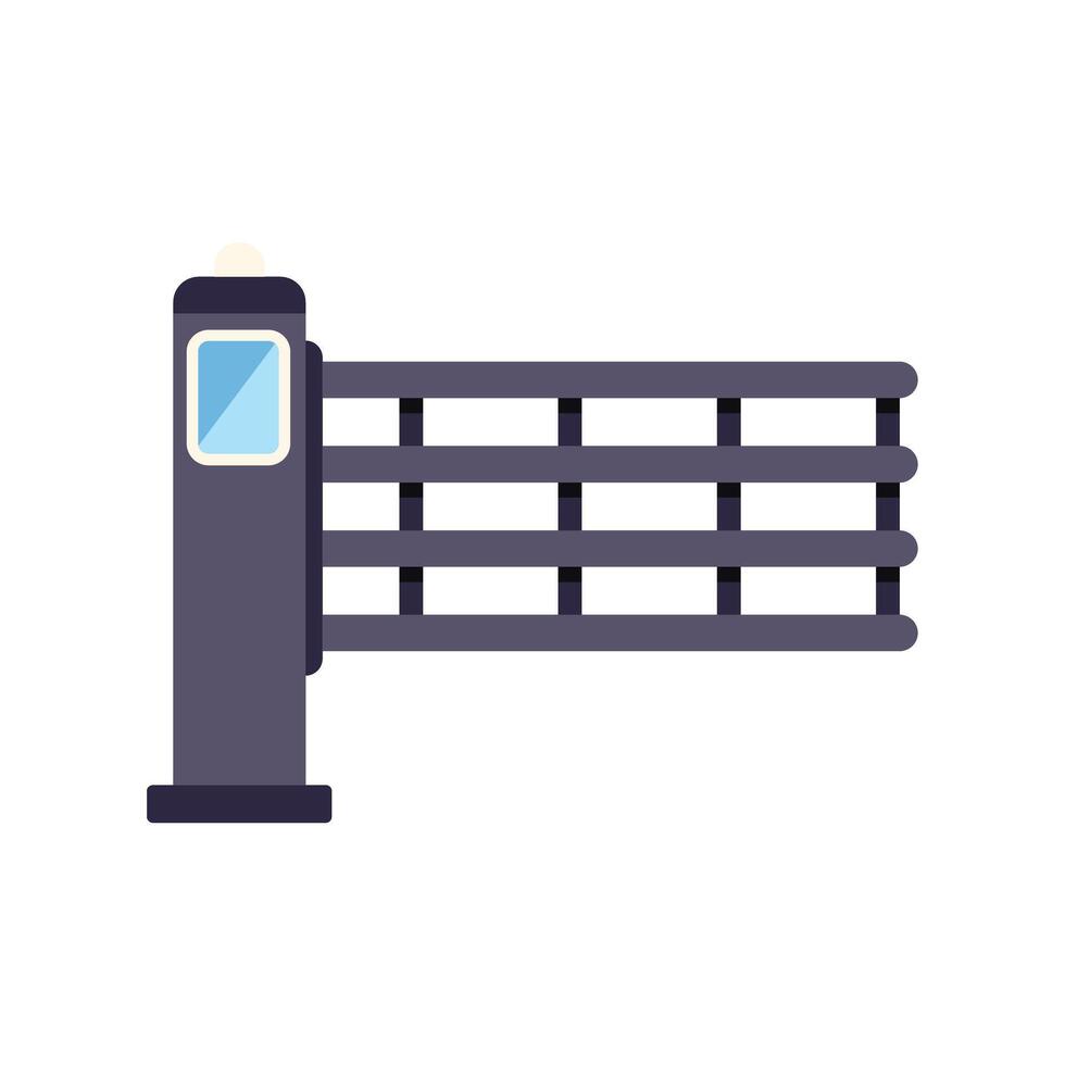 Automatic security turnstile gate access control system vector