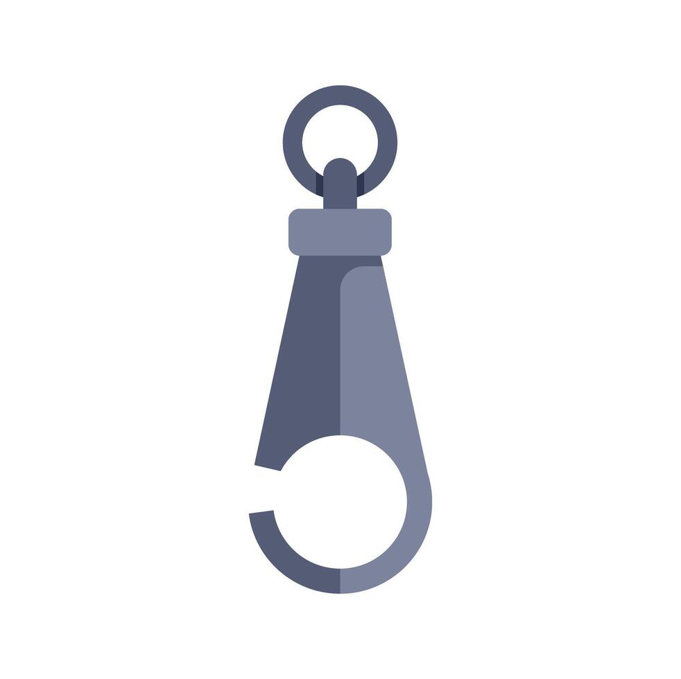 Metal carabiner link locking showing holding connecting concept illustration vector