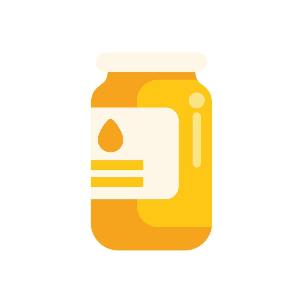 Honey jar with label representing healthy organic food product vector