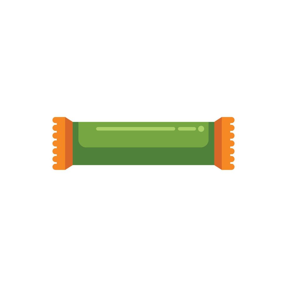 Green flow packaging with orange details standing up vector
