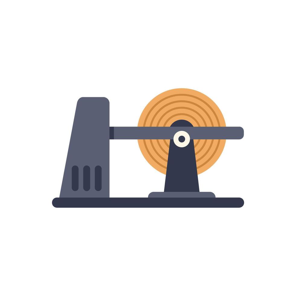 Industrial cable winding machine processing steel wire coil vector