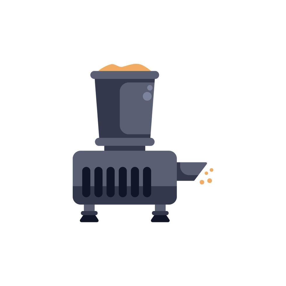 Automatic food dispenser releasing animal feed pellets vector