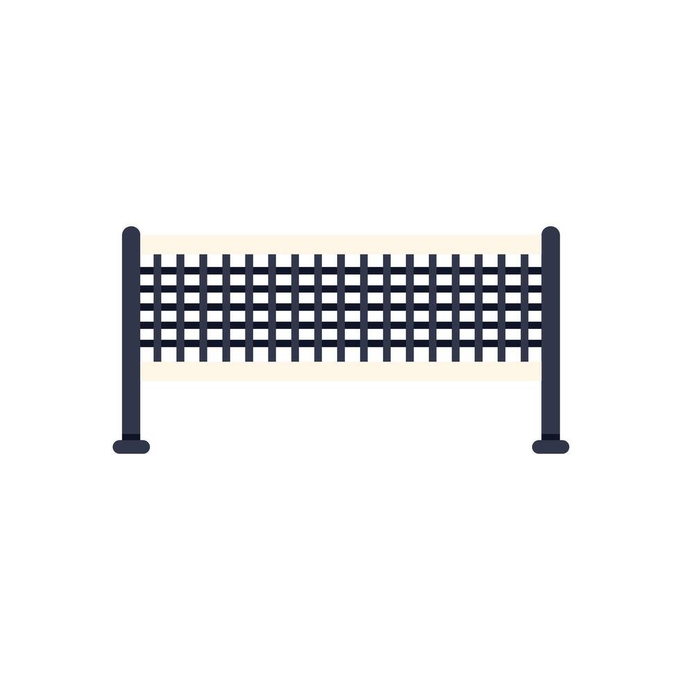 Tennis net separating playing area on white background vector