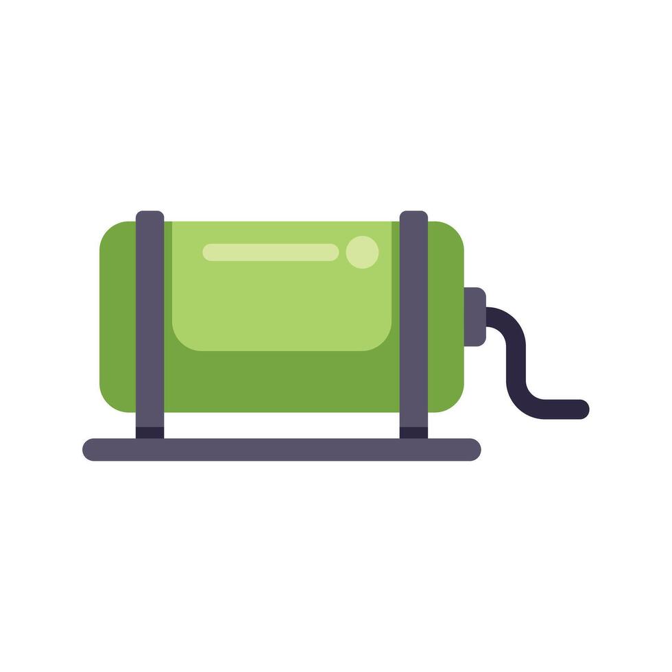 Green electric generator providing portable power supply on stand alone platform vector