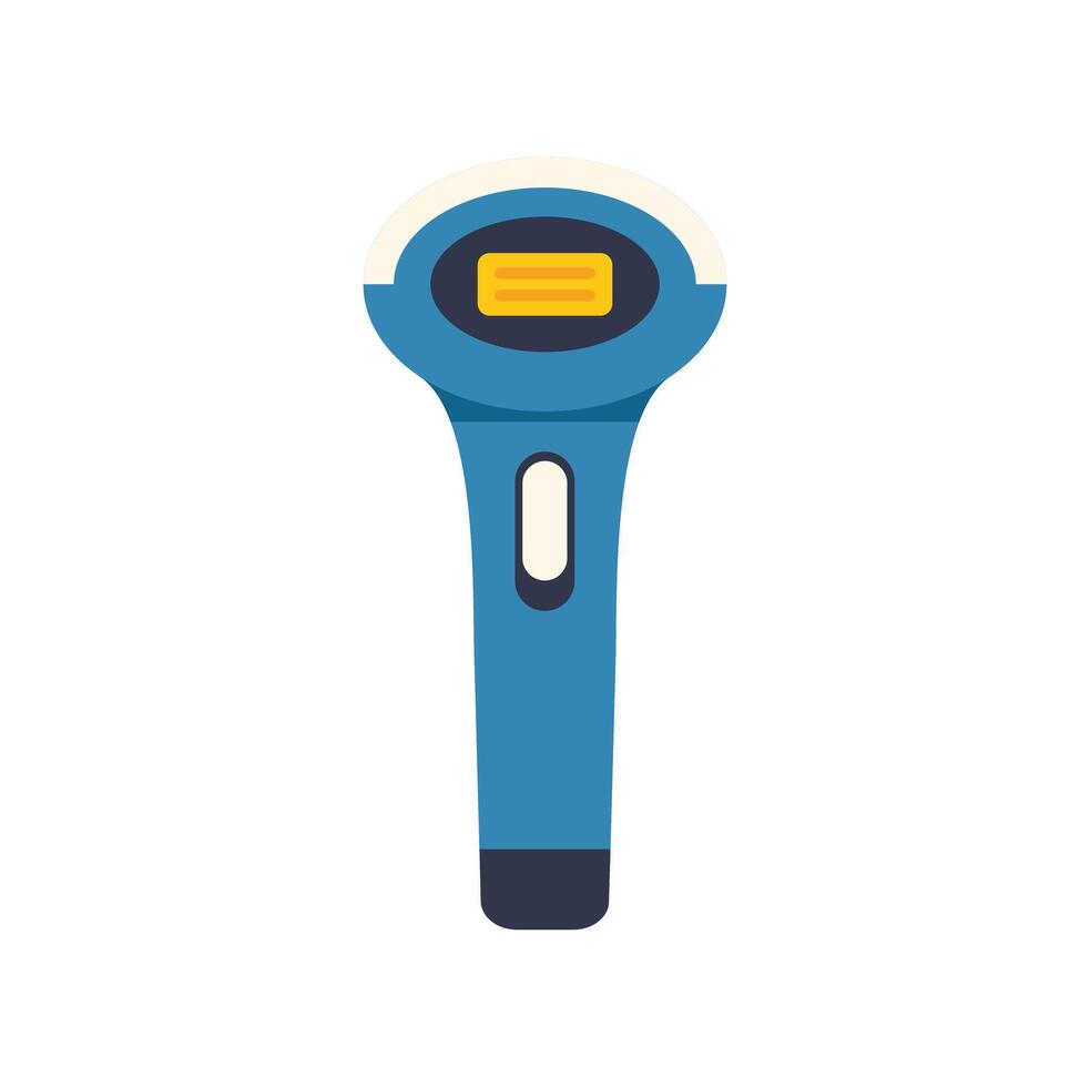 Electronic barcode scanner scanning data from barcode vector