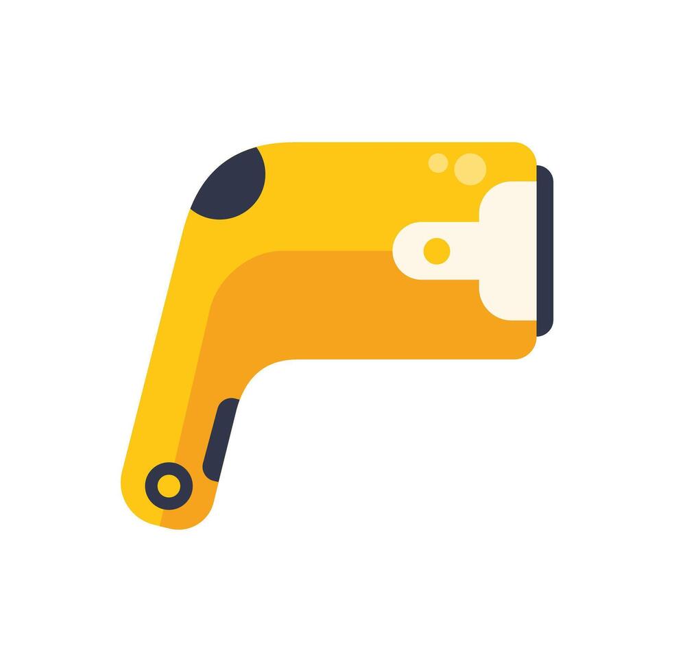Electronic infrared thermometer gun measuring temperature icon vector
