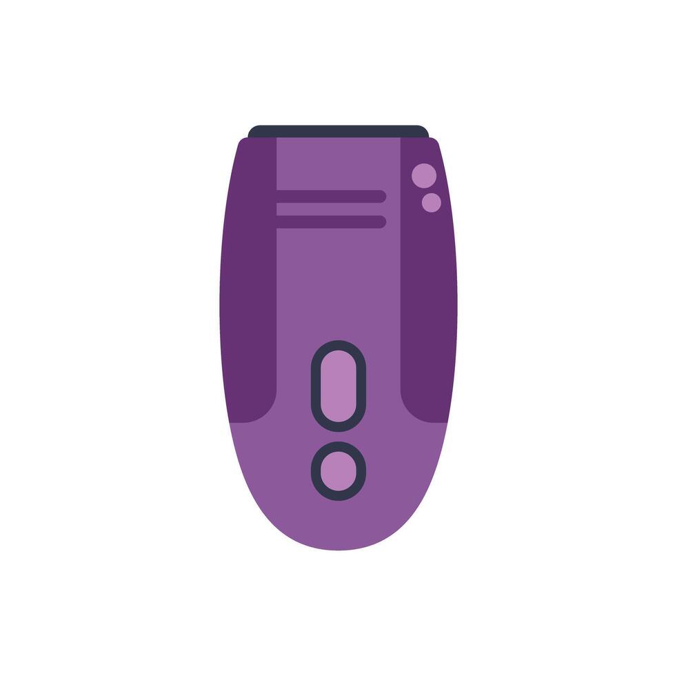 Modern electric epilator removing body hair at home vector