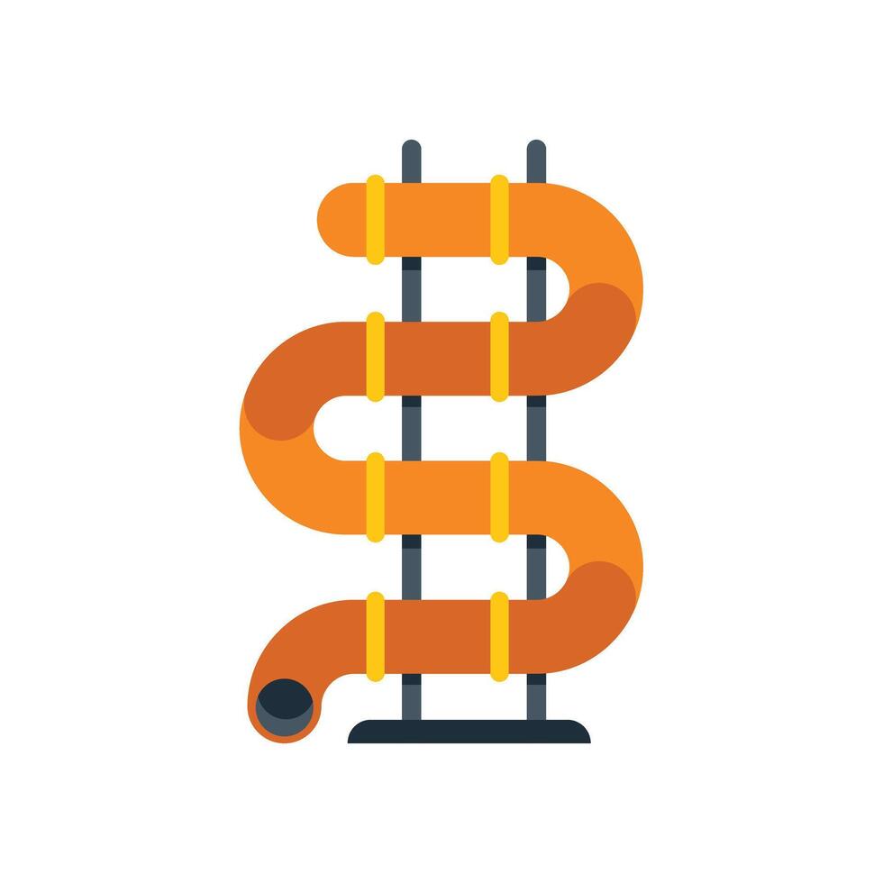 Orange playground slide providing amusement and recreation vector