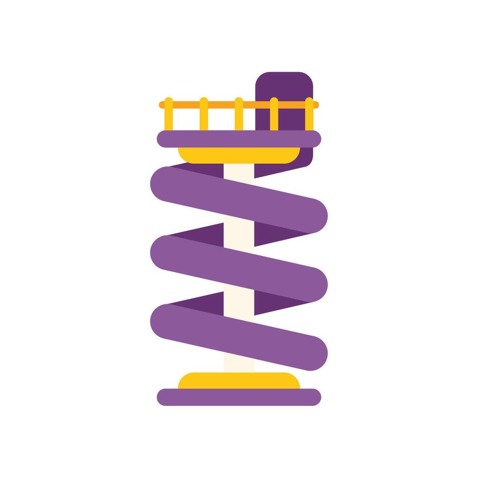 Spiral slide providing entertainment in playground setting vector