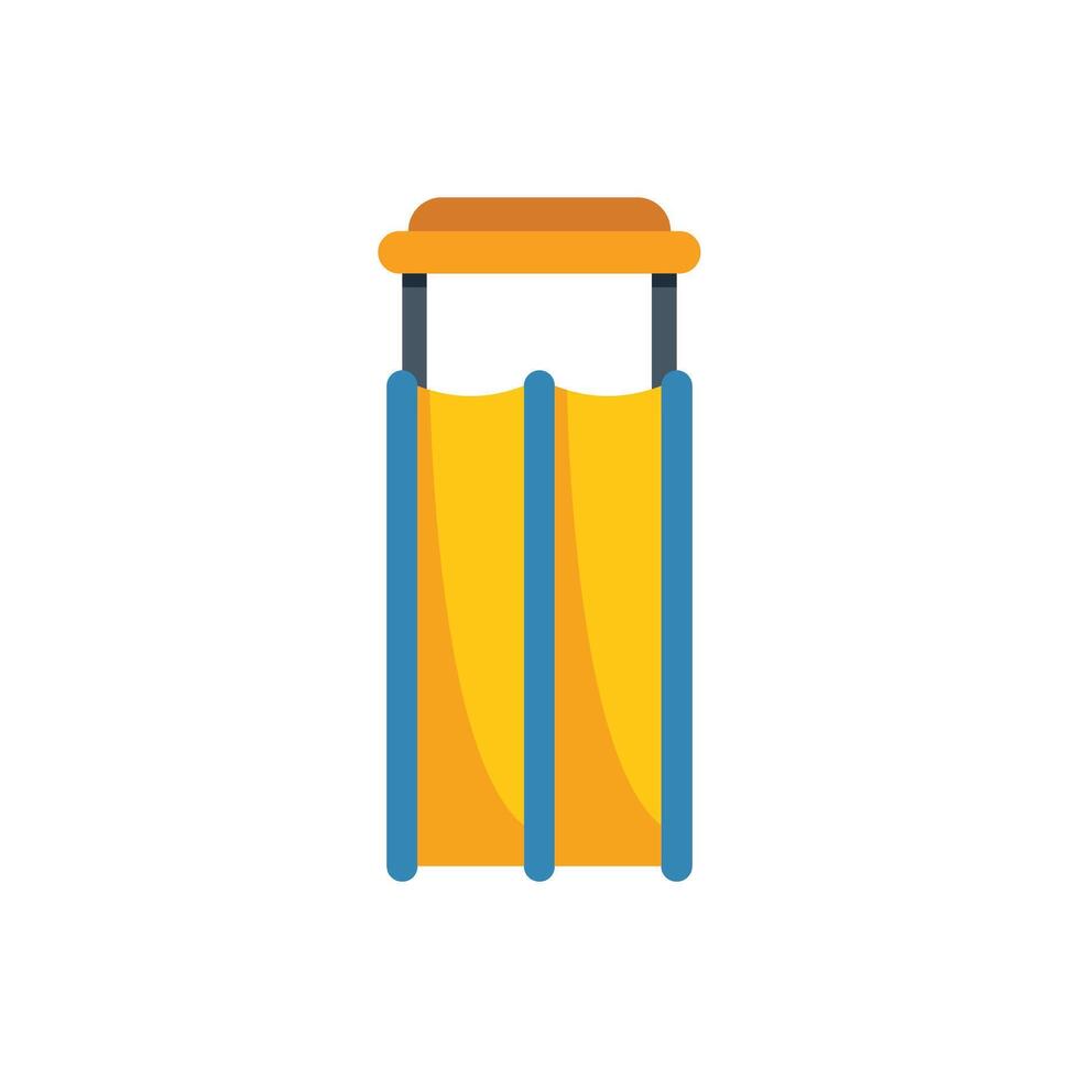 Double slide playground equipment providing fun and entertainment for children vector