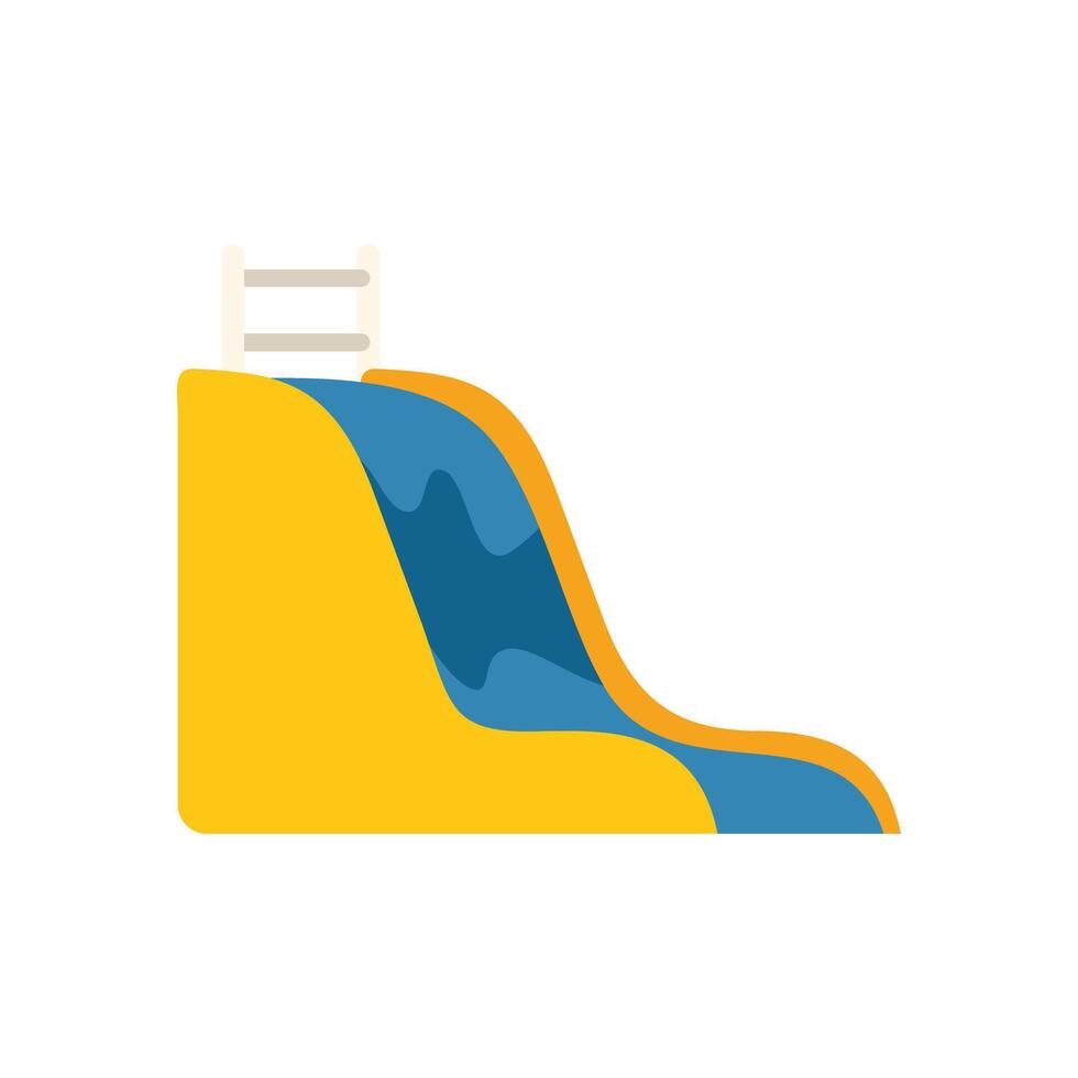 Water park slide taking people down for refreshing summer fun vector