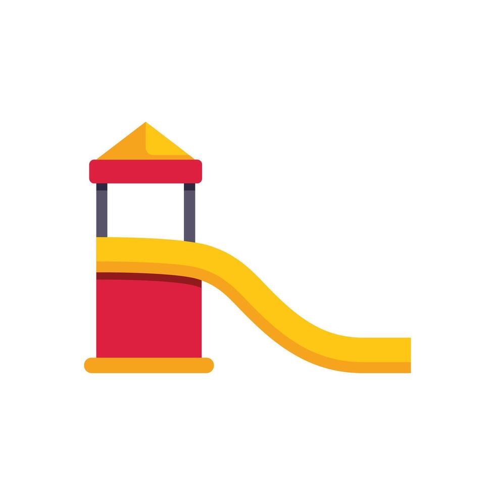 Playground slide bringing joy and laughter to children vector