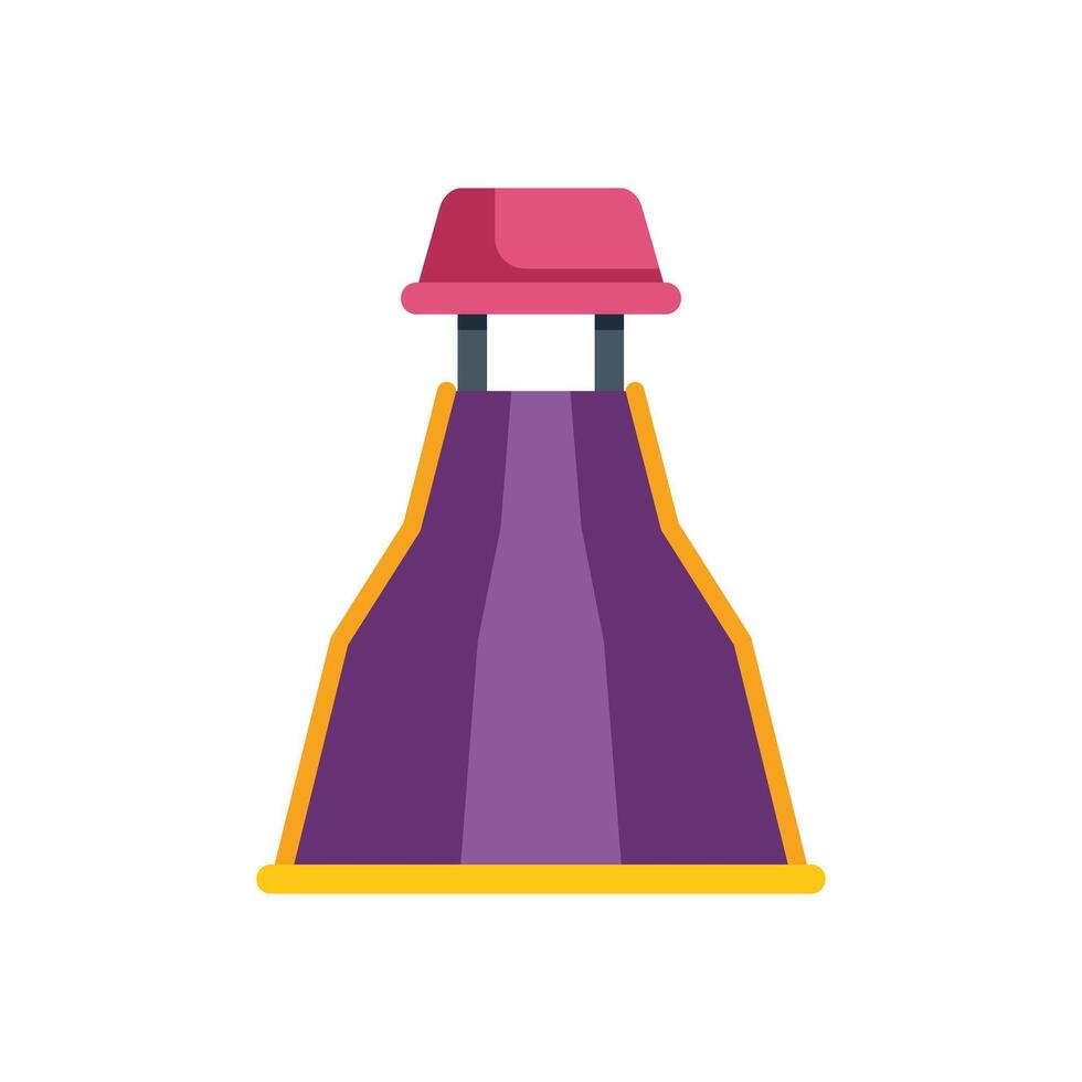 Purple playground slide providing joyful entertainment for children vector