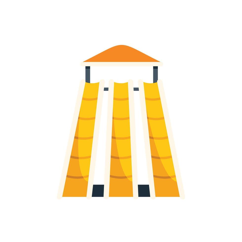 Triple water slide standing on white background vector