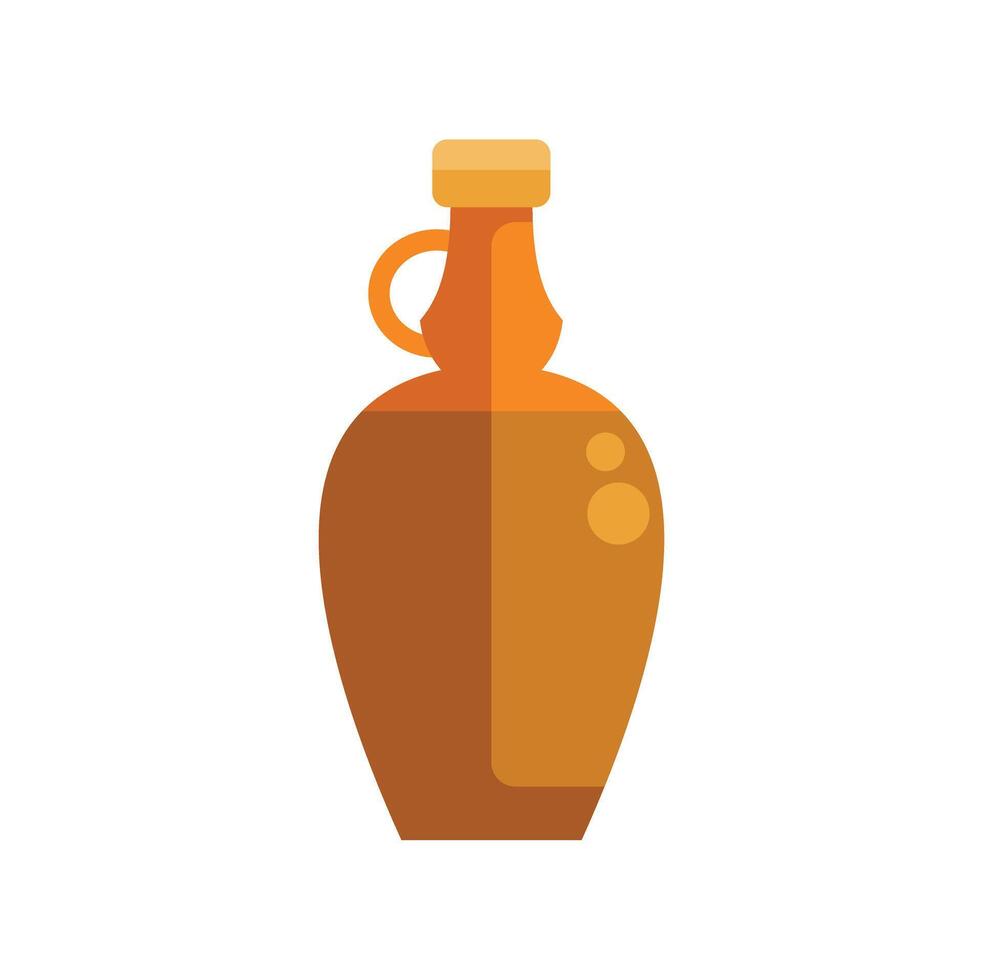 Big bottle filled with fresh apple cider vinegar vector