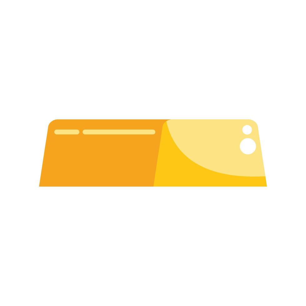 Gold bar shining representing wealth and success icon vector