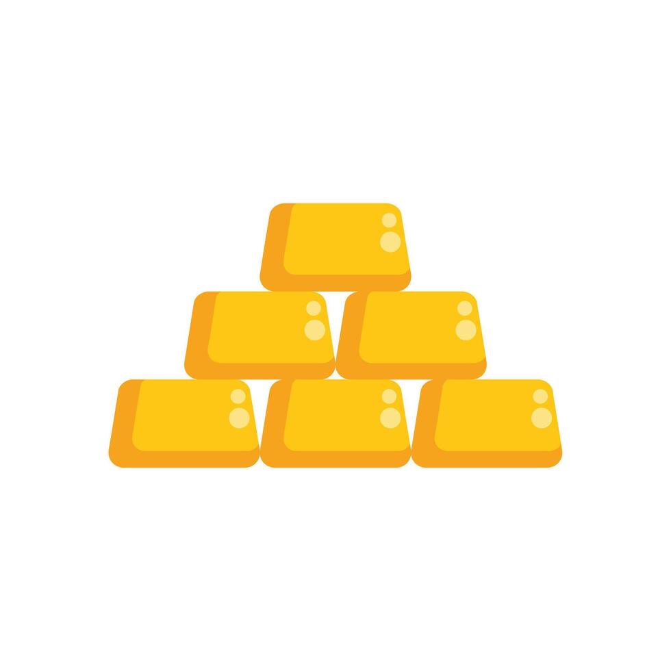 Gold bars stacked in pyramid shape representing investment and wealth vector