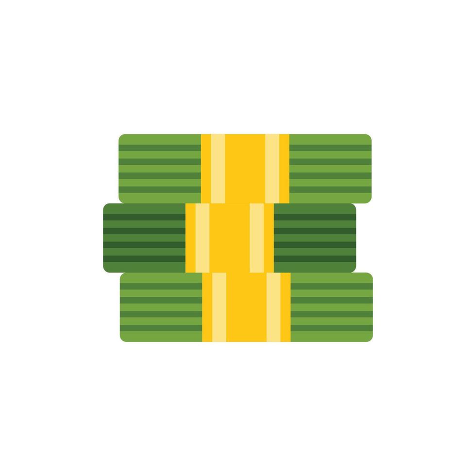 Stack of green cash bundles illustrating wealth vector