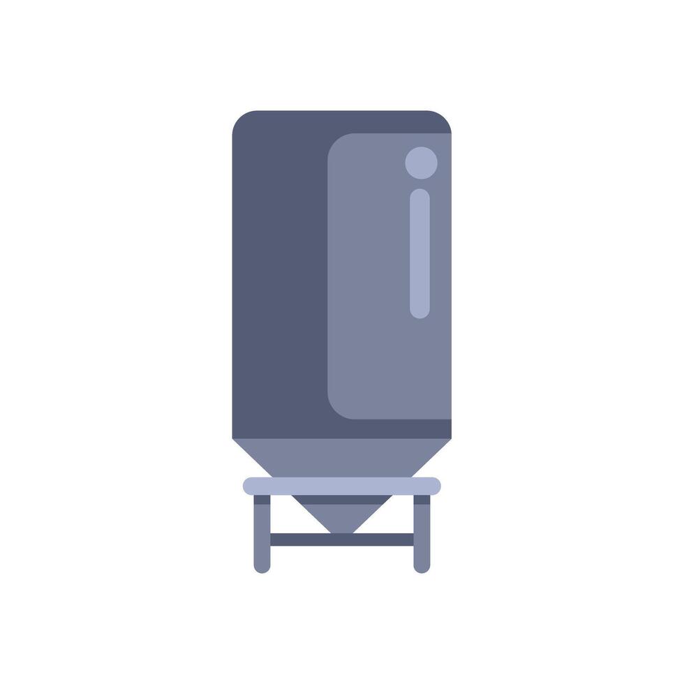 Industrial storage silo for bulk material handling vector