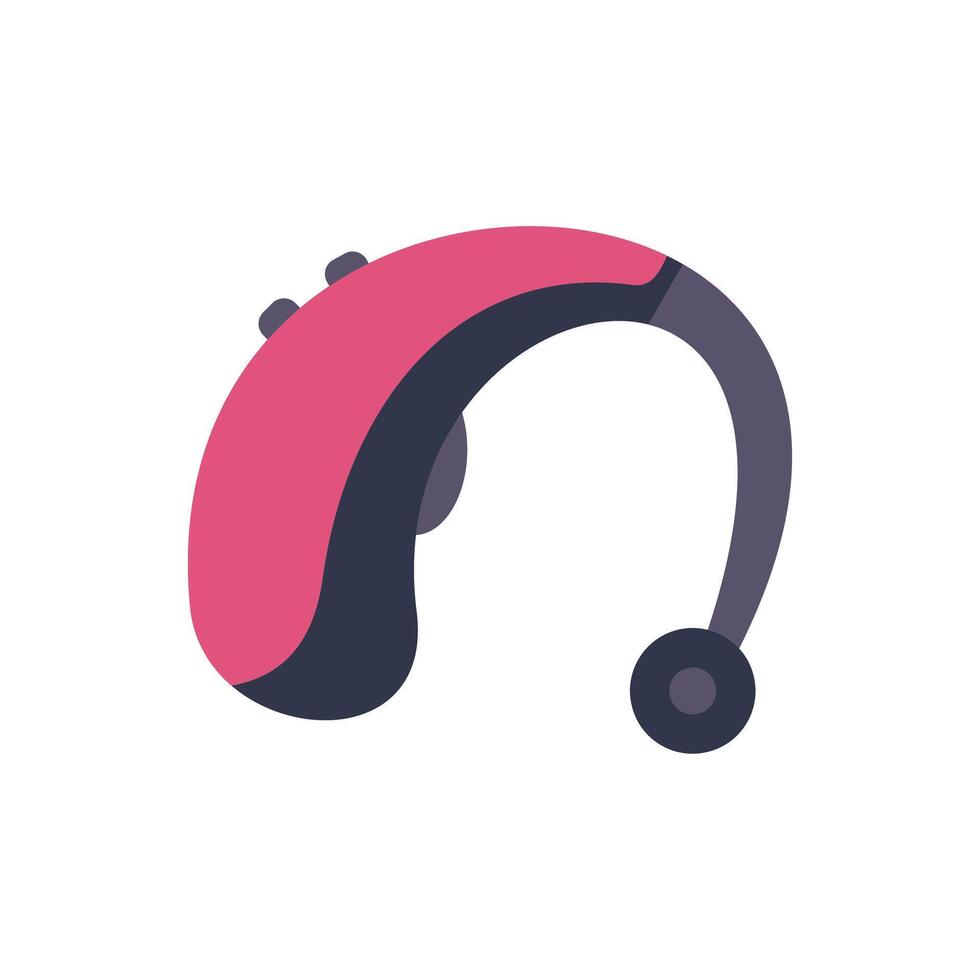 Modern hearing aid improving quality of life vector