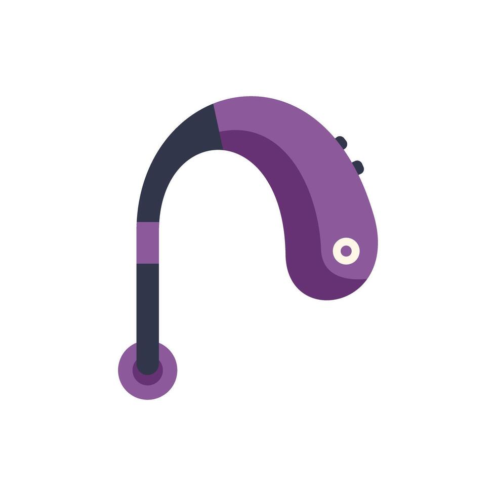 Purple bluetooth headset connecting people through wireless technology vector