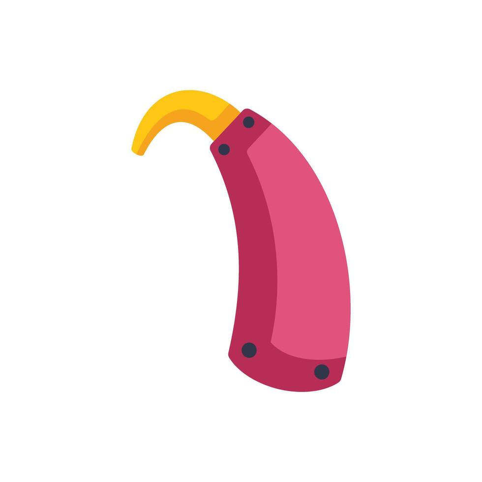 Modern behind the ear hearing aid improving hearing loss device vector