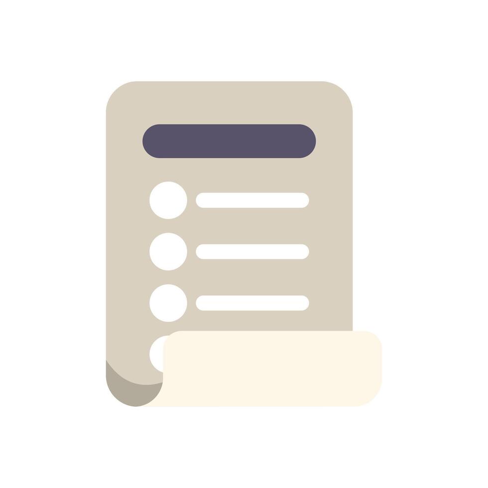 Minimalist icon representing a checklist for task management vector