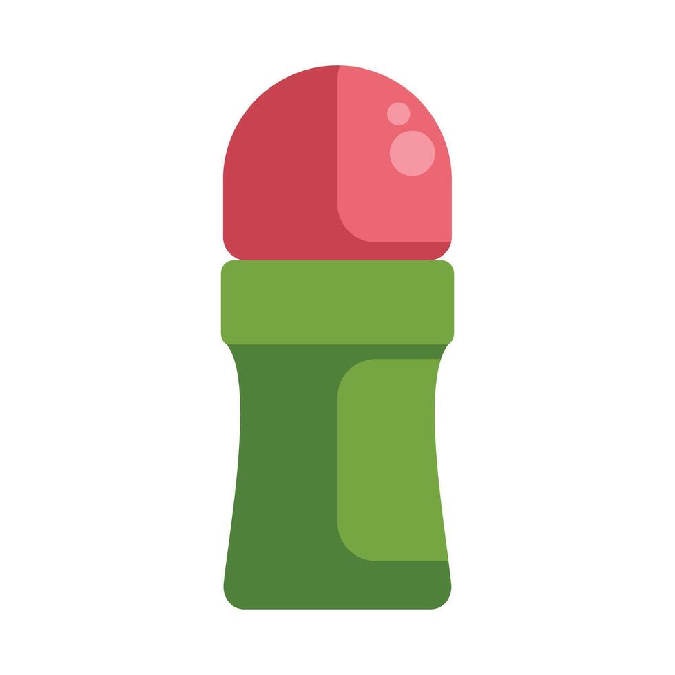 Green roll on deodorant providing long lasting freshness vector