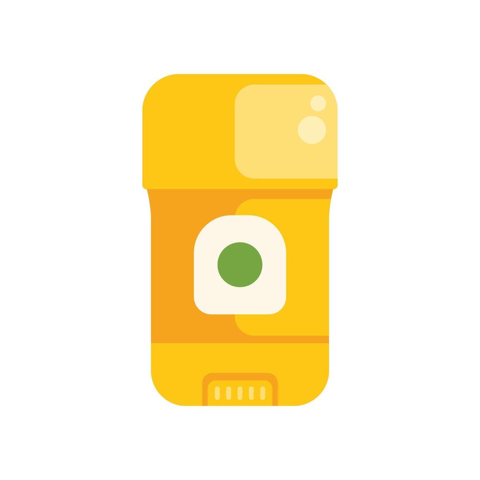 Yellow deodorant stick providing long lasting freshness vector