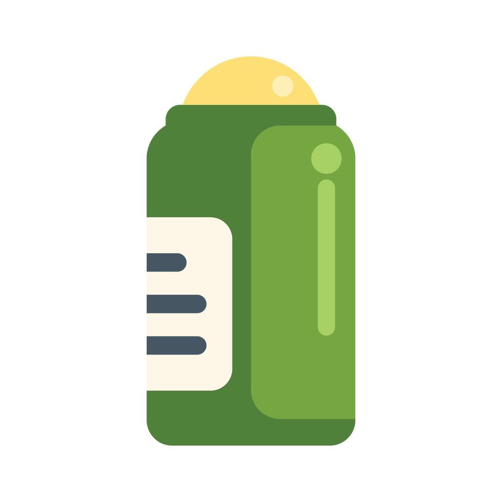 Green roll on deodorant stick promoting freshness and hygiene vector