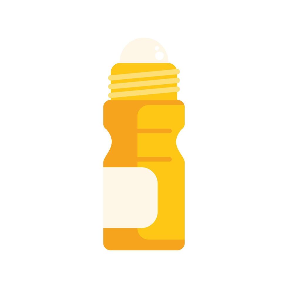 Yellow roll on deodorant providing long lasting freshness vector
