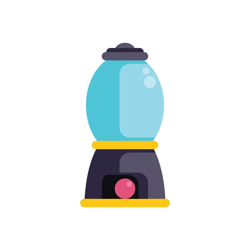 Classic gumball vending machine dispensing gum balls vector