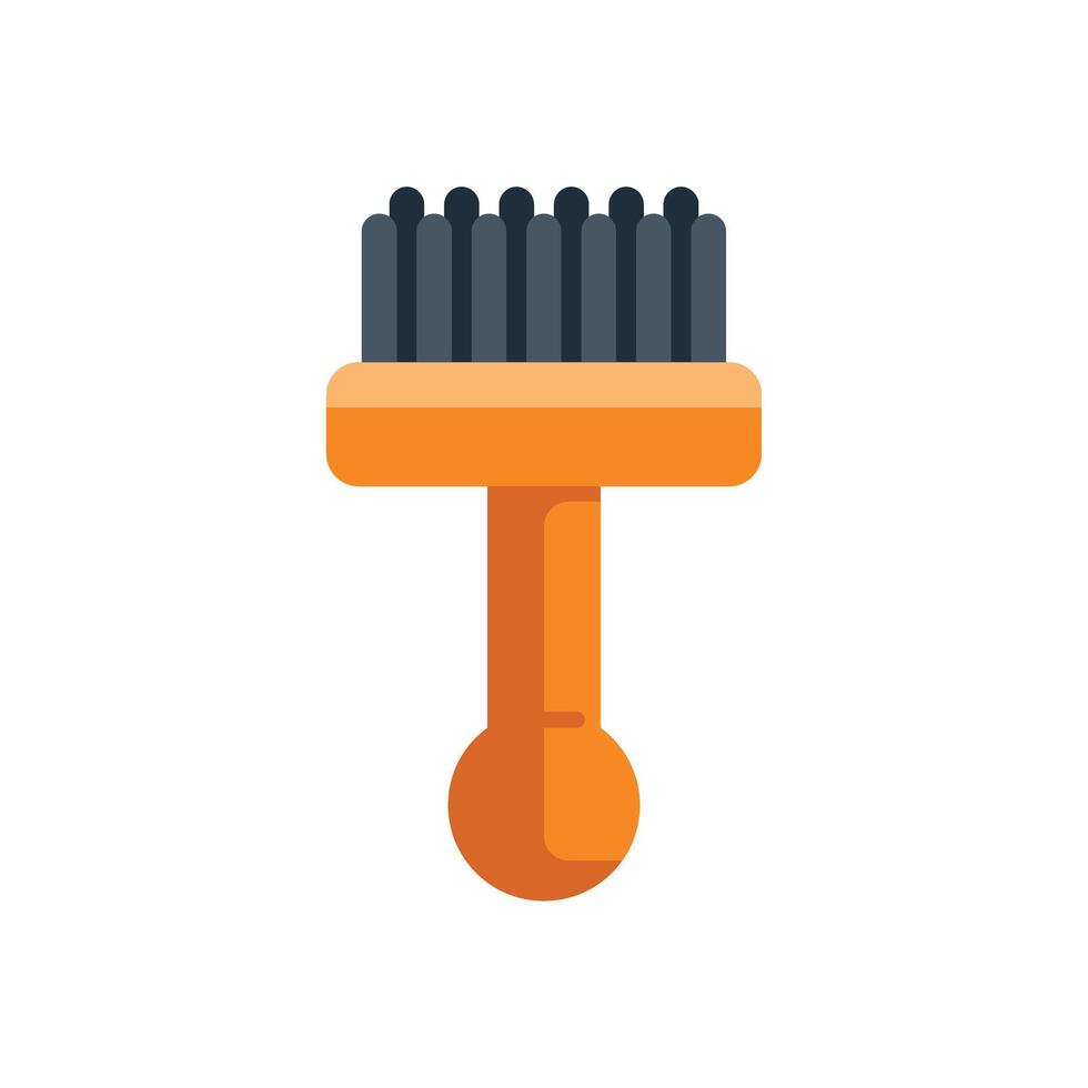 Cleaning brush with wooden handle for spotless surfaces vector