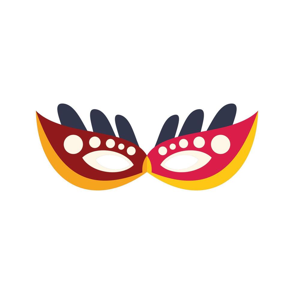 Carnival mask with feathers for masquerade party celebration vector