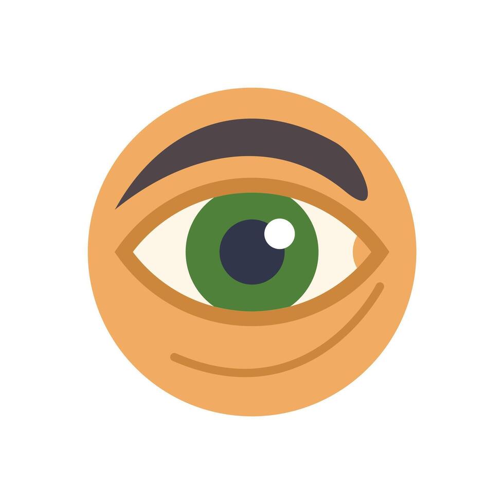 Human eye looking observing watching vision eyeball eyebrow icon vector