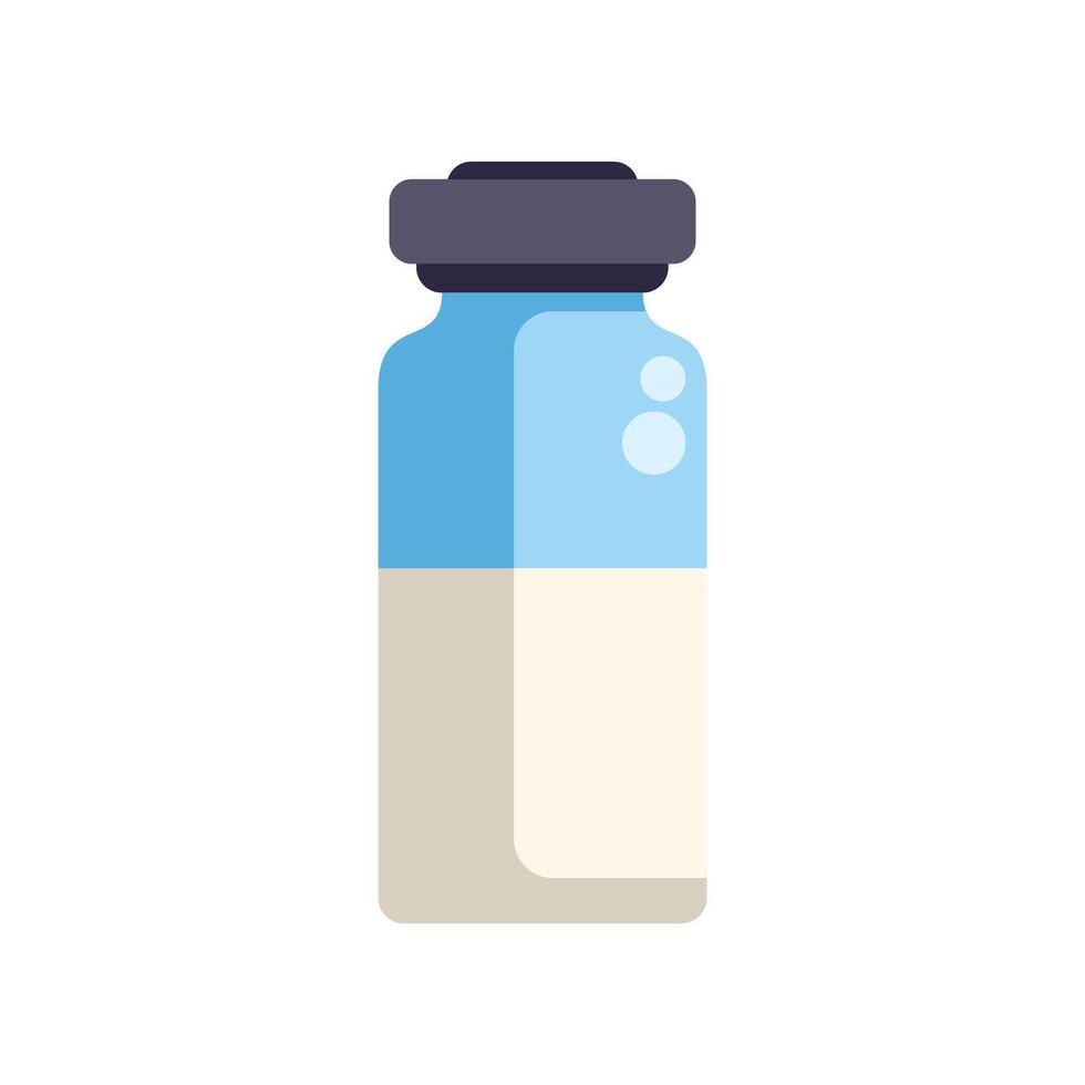 Blue vaccine vial with white background representing hope for cure vector