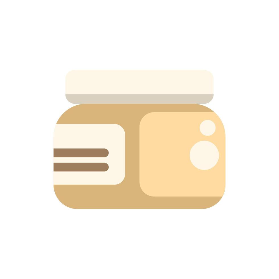 Closed jar with blank label is waiting to be filled with tasty and healthy food vector