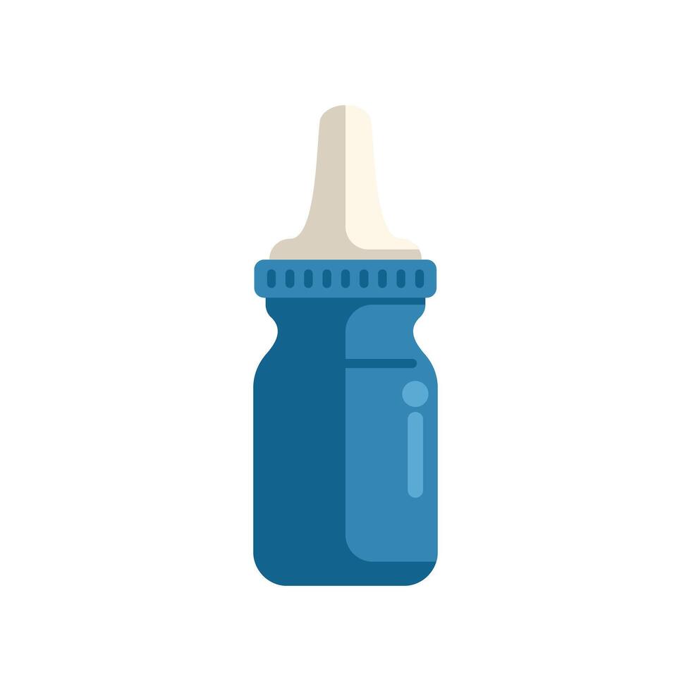 Blue nasal spray bottle relieving sinus congestion vector