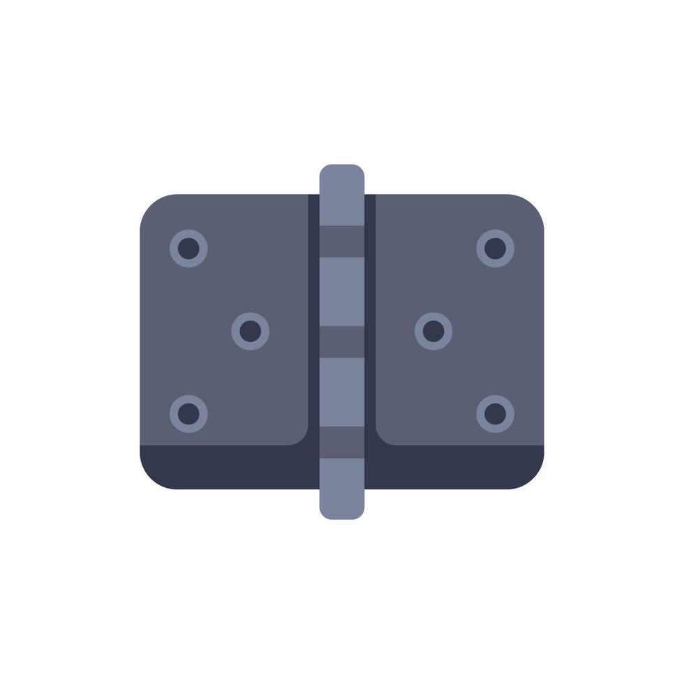Door hinge flat icon showing open position vector