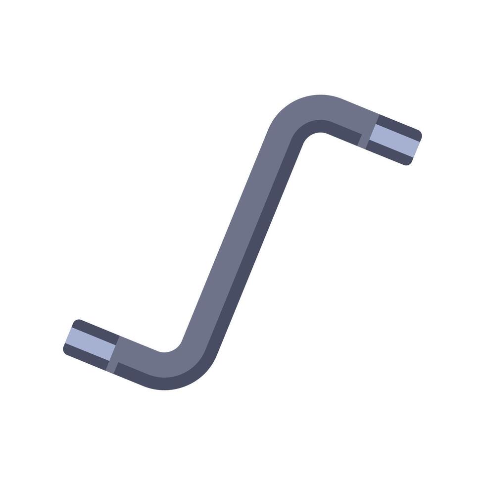 Allen key lying on white background vector
