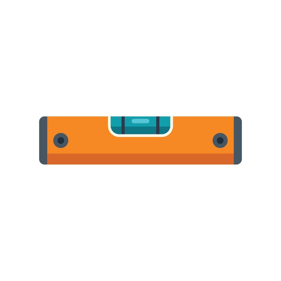 Spirit level measuring tool displaying horizontal accuracy icon vector