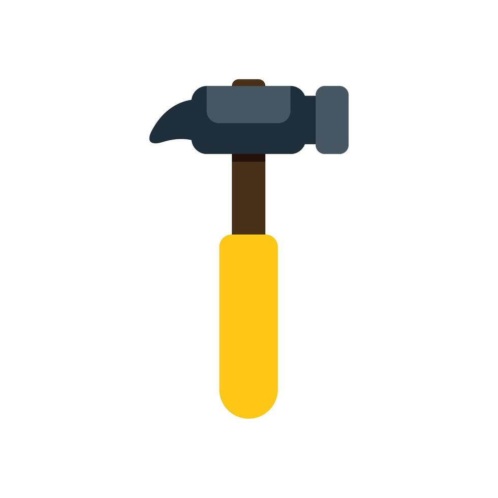 Claw hammer striking a surface with force vector