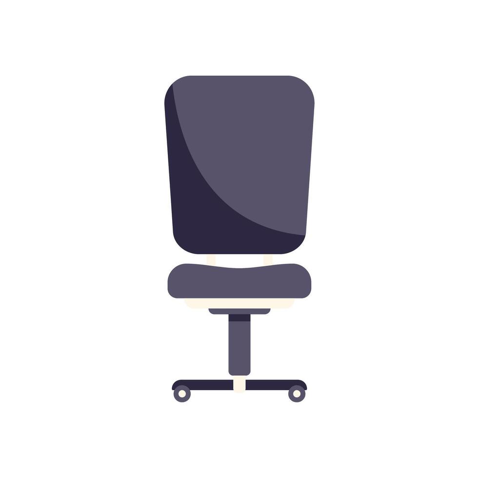 Modern office chair standing on wheels for work from home vector