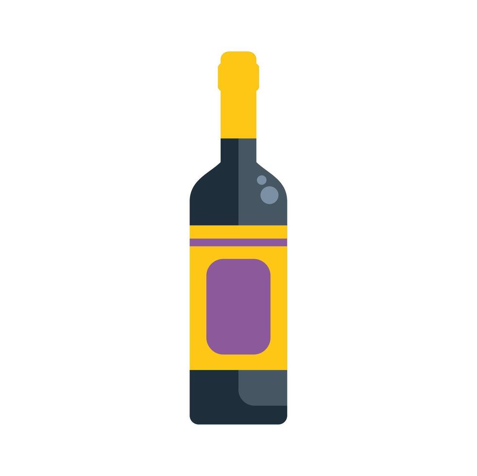 Wine bottle with cork representing winemaking and beverage industry vector
