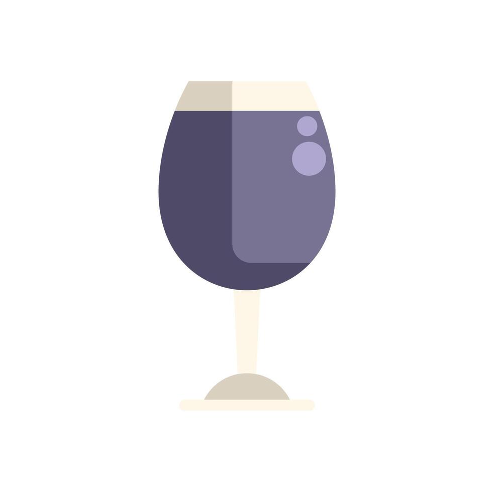 Glass of red wine standing on white background vector