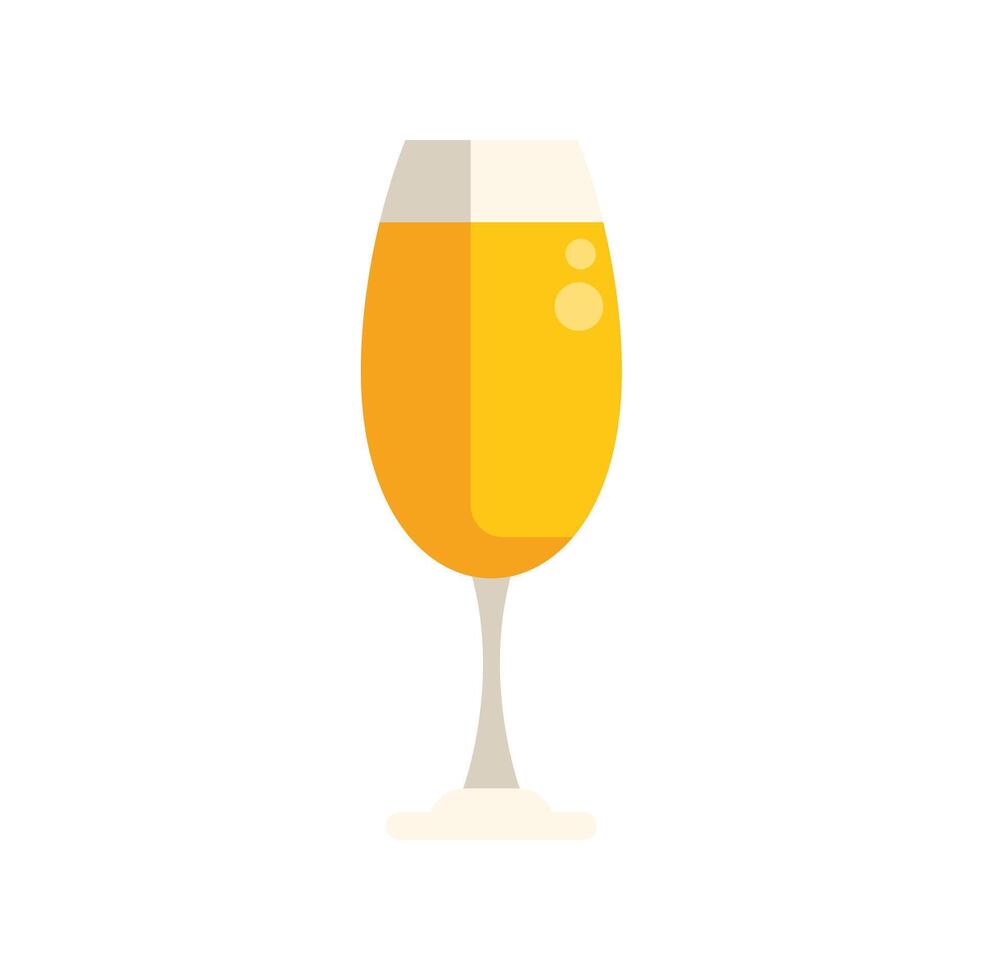 Glass of beer with foam on white background vector