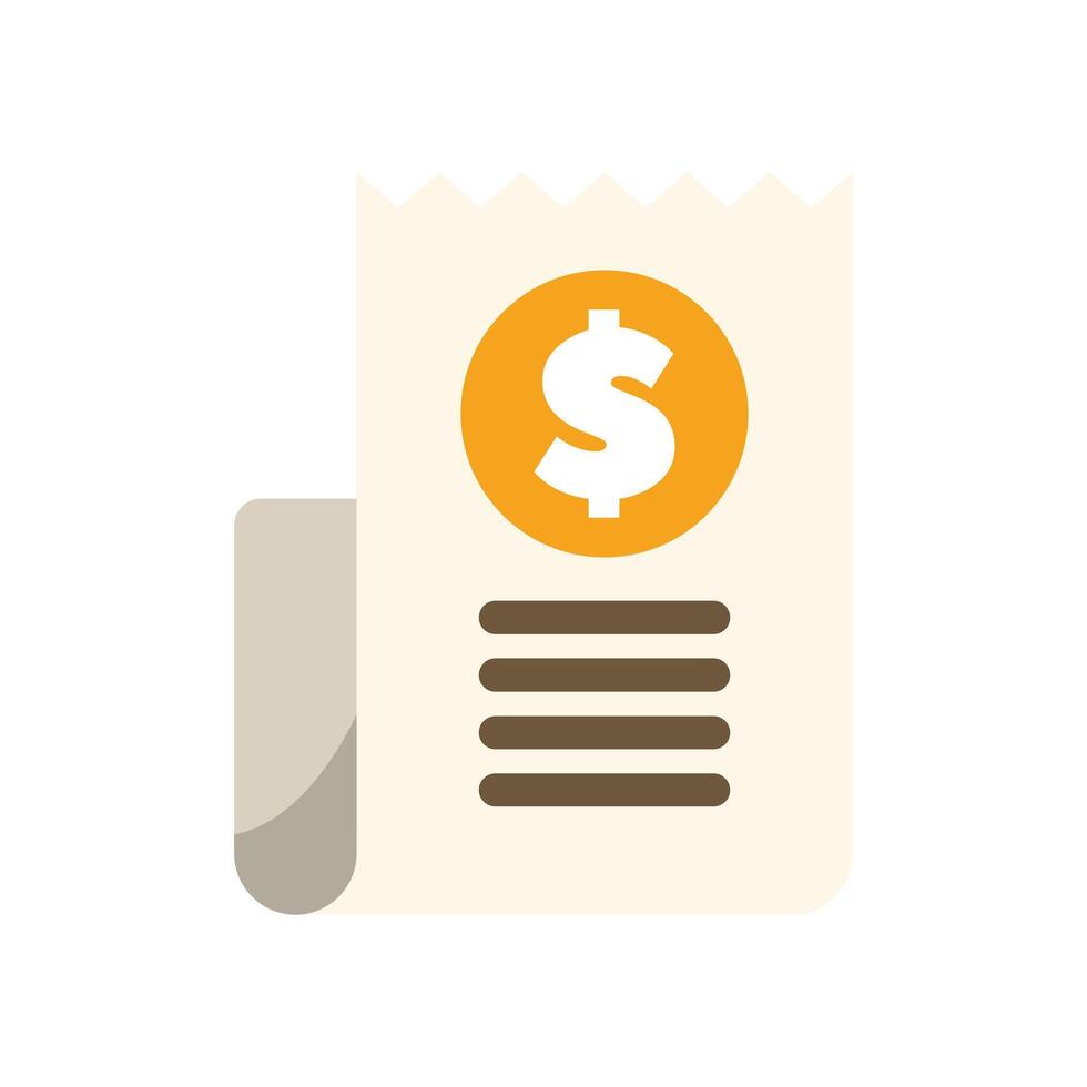 Paying bill icon depicting payment receipt vector