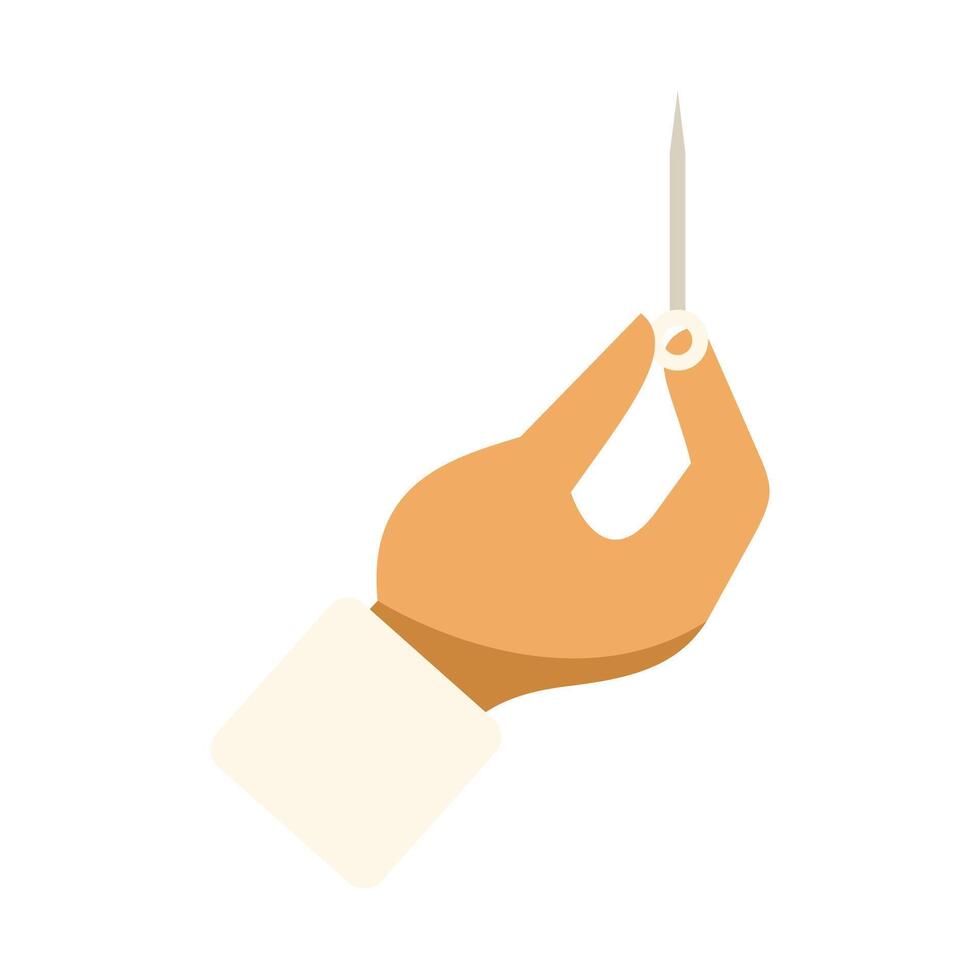 Doctor hand holding pin icon flat style vector