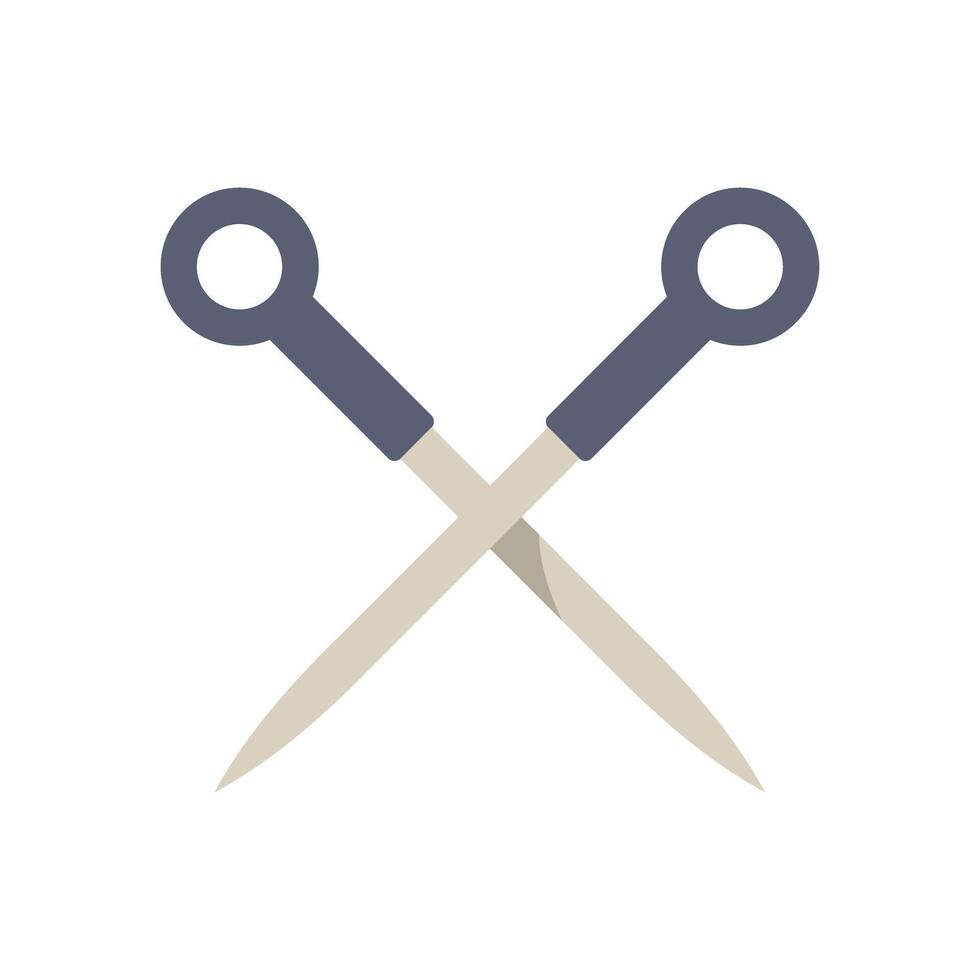 Two inoculation loops crossing making x shape vector